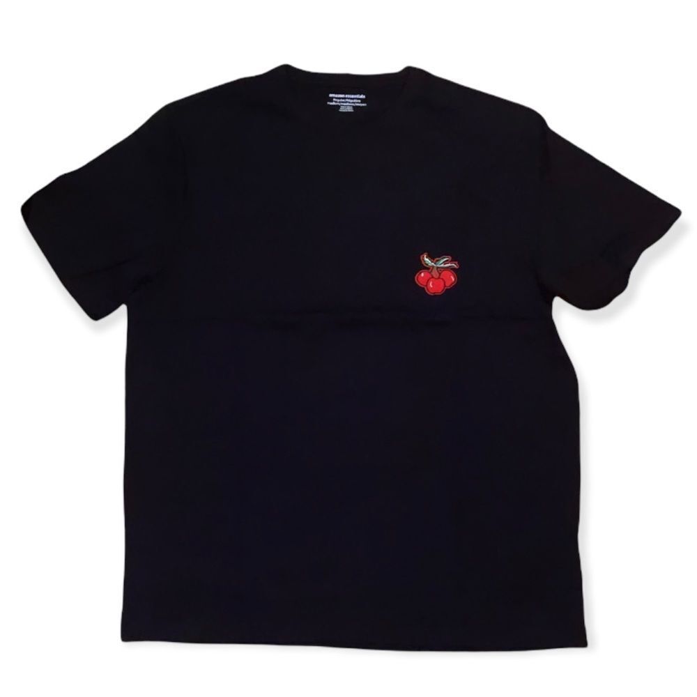 NWT Wool + Pepper Co. Cherries Pocket Boyfriend tee